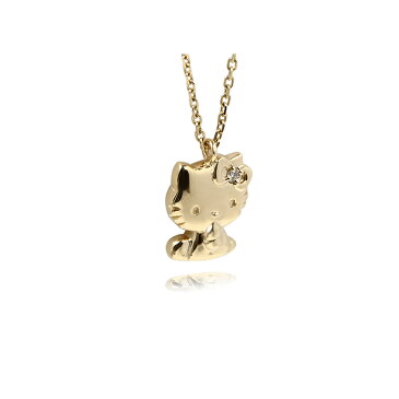 ハローキティ 18金 ネックレス ダイヤ ダイヤモンド ペンダントHELLO KITTY キティちゃん 大人 グッズ レディースジュエリー アクセサリー おすすめ ラッピング無料 誕生日プレゼント ギフト プレゼント 記念日 女性K18 dia クリスマス
