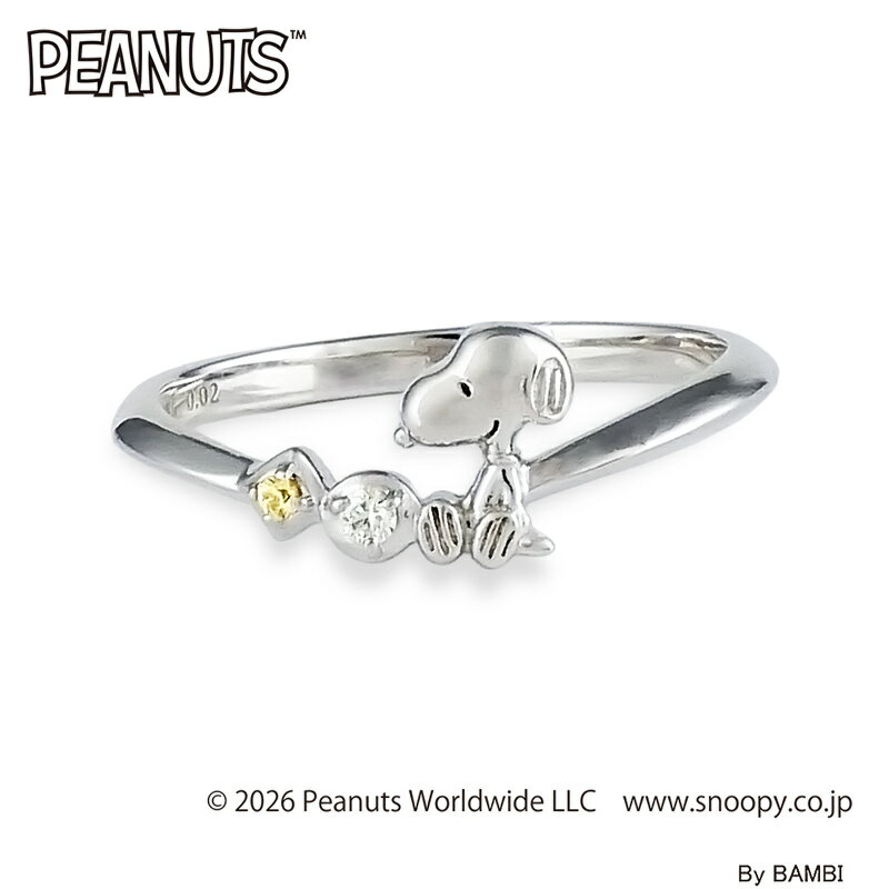 樂天商城 - Peanuts K10 スヌーピーリング イエローサファイア【大人 プレゼント ギフト ラッピング おすすめ メンズ 男女兼用 ペアリング 女性 レディースジュエリー】