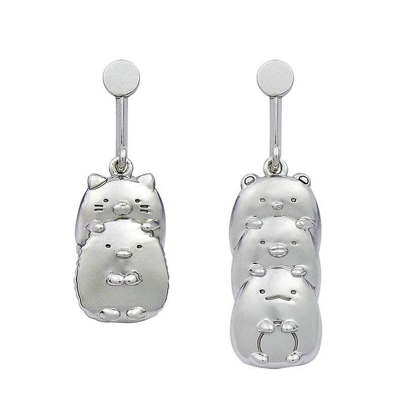 すみっコぐらし イヤリング 【 しろくま ぺんぎん？ とんかつ ねこ とかげ 】 レディースジュエリー アクセサリー ギフト ラッピング無料 誕生日 記念日 女性 もらって嬉しい すみっこぐらし 耳环 キャラクターの商品画像 3