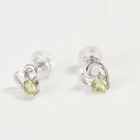 【送料無料】【K18WG アクセサリー 18金ホワイトゴールド】 k18ピアス ホワイトゴールドピアス レディース ハートモチーフ ペリドットピアス 8月の 誕生石【ハートピアス ホワイトゴールド・WG】(4)