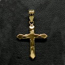 K18 18金 クロスペンダント 25×17×2.0mm