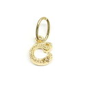K18 18金 ダイヤ付きイニシャルペンダントヘッド (イニシャルC) ダイヤ0.01ct(4)