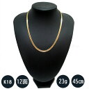 喜平ネックレス k18 メンズ 喜平 18k ネックレス k18ネックレス 18金 K18 十二面トリプル(23g-45cm)中留(中折れ)S 12面 トリプ...