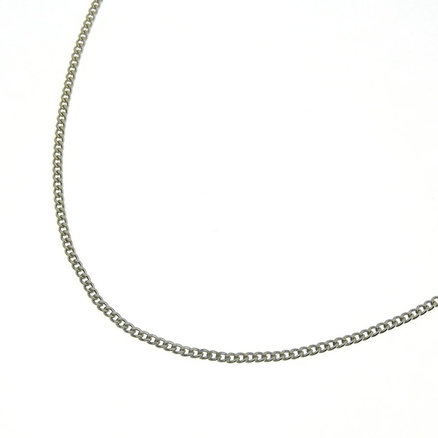 喜平チェーンネックレス Pt850 プラチナ 2面カット 0.45φ 幅1.50mm 長さ40cm 約4.6g キヘイ チェーン （造幣局検定マーク刻印入）