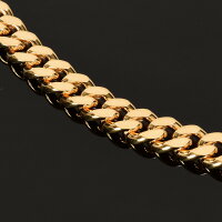 K1818金二面喜平ブレスレット(100g-21cm)中留(中折れ)10mm2面二面キヘイ(100g21cm)中留(中折れ)(造幣局検定マーク刻印入)