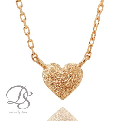 ピンクゴールド K18 PG ゴールド ネックレス ぷっくらハート レディース heart ハート 18金 18k プチネックレス シンプル 華奢 あずきチェーン レディース アクセサリー ジュエリー ギフト 誕生日 贈り物 女性 DEVAS ディーヴァス プレゼント
