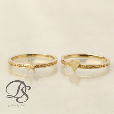 ゴールド リング ハート/星/クロス/稲妻 ring gold 18k 18金 k18 ピンキーリング レディース DEVAS ディーヴァス プレゼント
