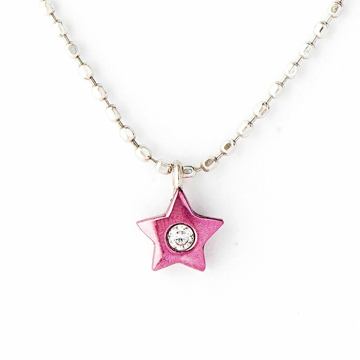 Cierin Cute ダイヤモンド ペンダント ネックレス スター Charm K18 星(18金 レディース プレゼント 女性 ギフト 記念日 パープルゴールド 紫)