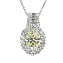 Pt イエローダイヤモンド ペンダント　VERY LIGHT YELLOW　SI1　1.076ct　 脇石ダイヤ計0.54ct プラチナ イエローダイヤ ネックレス ベリーライトイエロー ジュエリー