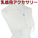 ニップルクリップ ネックレスオーバル ダイヤレーン ブルージルコン シルバー 乳首アクセサリー 乳首 ニップルリング 乳首ネックレス 谷間 デコルテ ニップル 乳首 ジュエリーハナゾノ