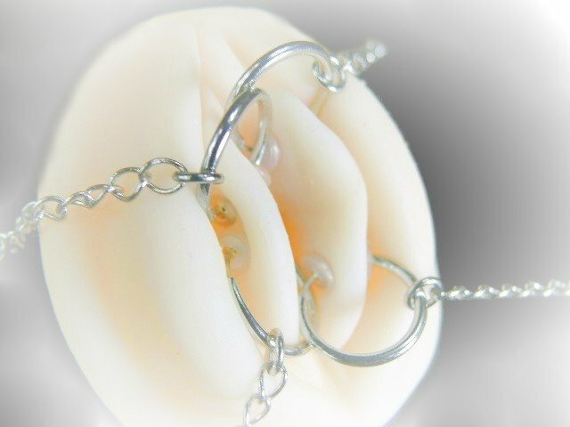 楽天市場 送料無料 秘密の花園ガーターベルト風ウエストジュエリーラビアリングシングルシルバー M L Jewelry Hanazono
