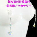 ニップルクリップ ダイヤレーンハート クリスタルオーロラ シルバー 乳首アクセサリー ニップル 乳首 ジュエリーハナゾノ