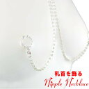 ニップルネックレスオーバル ダイヤレーン クリスタル シルバー 04 乳首アクセサリー 乳首 谷間 デコルテ ニップルリング ニップル 乳首 ジュエリーハナゾノ