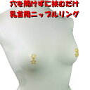 ニップルリング　スターゴールド ロング＆スターチャーム　乳首アクセサリー 乳首 ニップル 乳首 ジュエリーハナゾノ