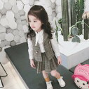 【期間限定ポイント5倍!】セットアップ 女の子 フォーマルスーツ スカートセット 子供スーツ チェック柄 子供 フォーマル 3点セット キッズスーツ ブラウス ...