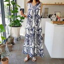 【期間限定ポイント5倍!】楽ちん グリーン ゆったり お出かけ カバー 夏 30代 海 ノースリーブ デート レディース おしゃれ ナチュラル ワンピース ワンサイズ ストレート 旅行 休日 20代 体型 リゾート フレア マ(4)