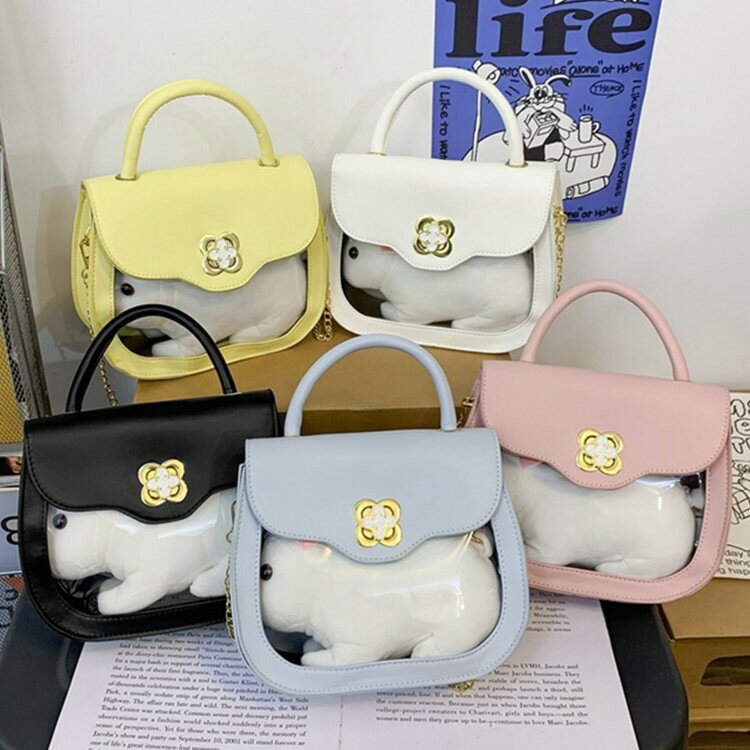 痛バッグ 痛バ ショルダーバッグ バッグ カバン トートバッグ レディース 透明窓 クリアバッグ ぬいぐ..