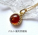 【天然琥珀】【ペンダント ネックレス】天然高級琥珀 ゴールドネックレス付き プレゼント(4)