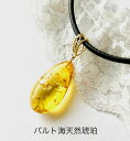 【天然琥珀】琥珀ネックレス ペンダント【ロングネックレス】 バルト海天然琥珀 パワーストーン 本革レザーネックレス付き プレゼント お守り 記念日 贈物