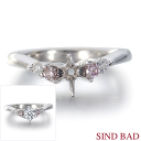 デザイン枠 ピンクダイヤ(空枠) 脇石 ピンクダイヤモンド(0.056ct)・ダイヤモンド(0.039ct)(中石別料金) オーダーメイド 婚約指輪