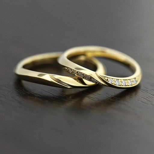 結婚指輪 ペアリング K18YG イエローゴールド シンプルライン ダイヤ 0.10ct マリッジリング 彼女 クリスマス 結婚指輪 ペアリング K18YG イエローゴールド シンプルライン ダイヤ 0.10ct マリッジリング 彼女 クリスマス