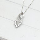 ネックレス K10WG ダイヤモンド 0.38ct ホワイトゴールド 4月 誕生石 バースデー クリスマス ペンダント レディース(4)