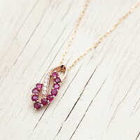 K10PGルビーダイヤモンドピンクゴールド4月7月誕生石ペンダント
