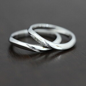 結婚指輪 ペアリング 2本セット価格 プラチナ PT100 Pt10％ シンプルライン ダイヤ 0.03ct マリッジリング 短納期 ギフト プレゼント 彼女