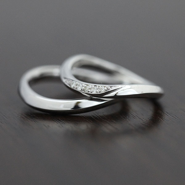 結婚指輪 ペアリング PT100 (プラチナ10％) ライン ダイヤ 0.05ct マリッジリング 短納期 ギフト プレゼント ホワイ…