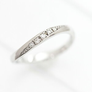 PT100 (プラチナ10％) 結婚指輪 レディース リング ダイヤ 0.05ct ラインリング マリッジリング 短納期 プレゼント クリスマス 彼女