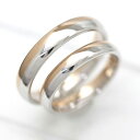 【値引きクーポンあり】 結婚指輪 ペアリング プラチナ PT900 K18PG ピンクゴールド マリッジリング コンビ 甲丸リング ホワイトデー 彼女 クリスマ...