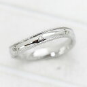 結婚指輪 プラチナ PT900 メンズリング 【刻印無料】 指輪 リング ダイヤモンド 0.07ct アンティーク ミル打ち ミル S字 マリッジリング サイズ0.5刻み 記念日 誕生日 クリスマス ギフト プレゼント 彼氏 夫