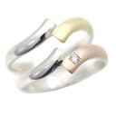 【値引きクーポンあり】 結婚指輪 ペアリング PT100 (プラチナ10%) K18YG K18PG コンビ 0.02ct ダイヤモンド クロス スクエア つや...