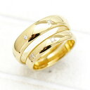 結婚指輪 ペアリング K18YG ダイヤモンド 0.07ct 18金 イエローゴールド 指輪 マリッジリング 刻印無料 0.5号刻み 幅広 ストレート 甲丸 シ...
