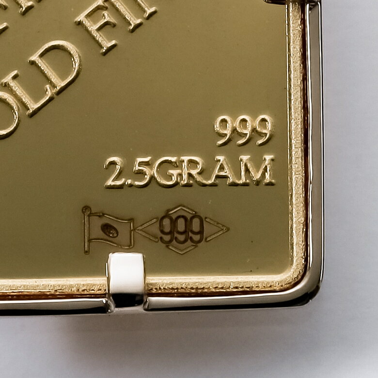 24金 純金 インゴット ペンダントトップ 2.5g ゴールドバー GOLD BAR　造幣局検定付き シンプルバチカンタイプ SVフレーム使用 日本製フレーム　最安値 挑戦 3