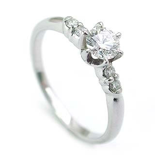 Pt ダイヤモンドデザインリング(婚約指輪・エンゲージリング) メレ 【楽ギフ_包装】【DEAL】 末広 【今だけ代引手数料無料】