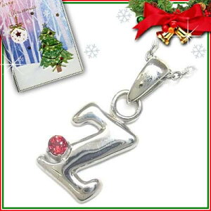 911326クリスマスカード付ジュエリーイニシャルモチーフペンダント「Z」