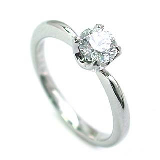 Pt ダイヤモンドデザインリング(婚約指輪・エンゲージリング) ソリティア 一粒 【楽ギフ_包装】 末広 【今だけ代引手数料無料】