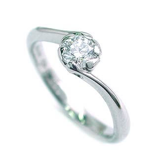 Pt ダイヤモンドデザインリング(婚約指輪・エンゲージリング) ソリティア 一粒 【楽ギフ_包装】【DEAL】 末広 【今だけ代引手数料無料】