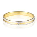 結婚指輪 マリッジリング ペアリング ダイヤモンド プラチナ K18イエローゴールド Himawari 人気 (特注サイズ3〜4号、16〜28号)【楽ギフ_包装...