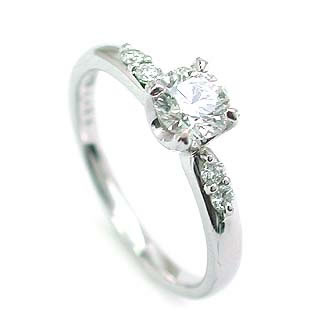 Pt ダイヤモンドデザインリング(婚約指輪・エンゲージリング) メレ 【楽ギフ_包装】【DEAL】 末広 【今だけ代引手数料無料】