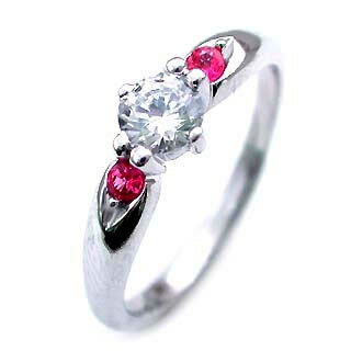 ( 7月誕生石 ) ルビー Pt ダイヤモンドリング(婚約指輪・エンゲージリング)【楽ギフ_包装】【DEAL】 末広 【今だけ代引手数料無料】