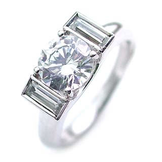 Pt ダイヤモンドデザインリング(婚約指輪・エンゲージリング)【楽ギフ_包装】 末広 【今だけ代引手数料無料】