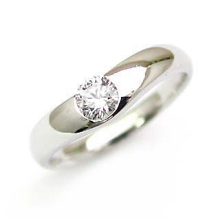 Pt ダイヤモンドデザインリング(婚約指輪・エンゲージリング) ソリティア 一粒 【楽ギフ_包装】【DEAL】 末広 【今だけ代引手数料無料】