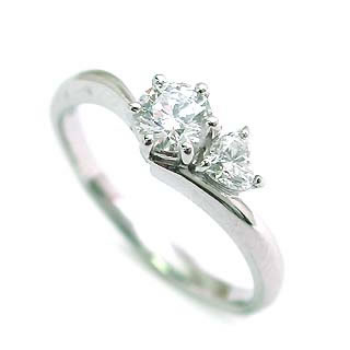 Pt ダイヤモンドデザインリング(婚約指輪・エンゲージリング) メレ 【楽ギフ_包装】 末広 【今だけ代引手数料無料】