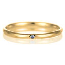 結婚指輪 マリッジリング 18金 ゴールド 甲丸 天然石 サファイア【楽ギフ_包装】 末広 【今だけ代引手数料無料】