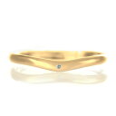 結婚指輪 マリッジリング 18金 ゴールド つや消し マット 甲丸 V字 天然石 アクアマリン【楽ギフ_包装】 末広 【今だけ代引手数料無料】