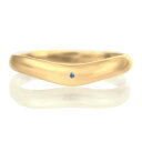 結婚指輪 マリッジリング 18金 ゴールド つや消し マット 甲丸 V字 天然石 サファイア【楽ギフ_包装】 末広 【今だけ代引手数料無料】