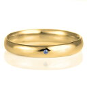 結婚指輪 マリッジリング 18金 ゴールド 甲丸 天然石 サファイア【楽ギフ_包装】 末広 【今だけ代引手数料無料】