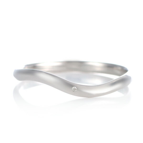 結婚指輪 マリッジリング プラチナ つや消し マット 甲丸 ウエーブ 天然石 ムーンストーン【楽ギフ_包装】 末広 【今だけ代引手数料無料】